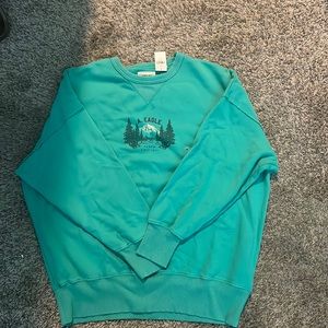 Green American eagle crew sweatshirt